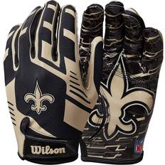 Wilson Football Gloves Wilson NFL Stretch Fit New Orleans Saints - Gold/Black