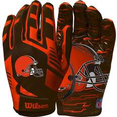 Football Gloves Wilson NFL Stretch Fit Cleveland Browns - Brown/Orange