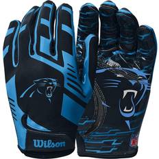 Football Gloves Wilson NFL Stretch Fit Carolina Panthers - Black/Blue