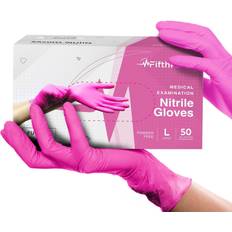 FifthPulse Nitrile Exam Latex Free & Powder Free Gloves Fuchsia Box of Gloves