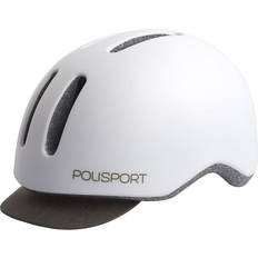 Polisport Fahrradzubehör Polisport Unisex – Erwachsene Commuter Helm, White matt/Grey