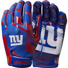 Football Gloves Wilson NFL Stretch Fit New York Giants - Blue/Red
