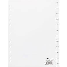 Durable Index A4 Jan-Dec Printed Tabs with Cover Sheet PP