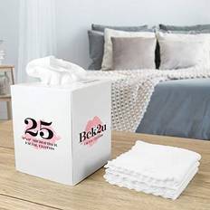 Box of 25 makeup removal washcloths reusable microfiber 9x9 soft beauty cloth