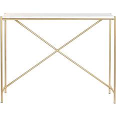 Dkd Home Decor Side 101 Golden White Small Table