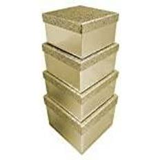 Clairefontaine Geschenkboxen-Set Glitter gold, 4-teilig