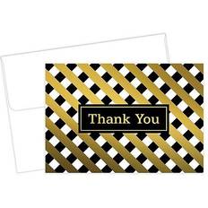 Great Papers! Thank You Note Card 4.875 x 3.375 Lattice Gold 50 count