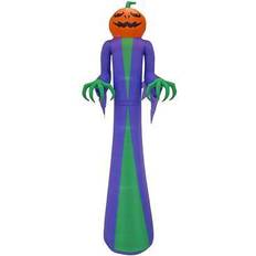 Inflatable Decorations on sale National Tree Company Lawn Inflatables Purple Blue & Orange Pumpkin Ghost 12' Inflatable Lawn Decor