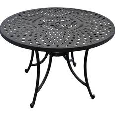 Outdoor Dining Tables Crosley CO6104-BK Sedona Solid-Cast