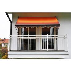 Angerer Klemmmarkise orange/braun 150 Balkonmarkise Markise Balkon