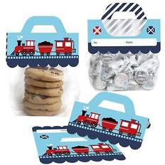 Steam gift Railroad party crossing steam train candy bags with toppers 24 ct