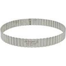 De Buyer 11" 1 3/16" Round Fluted Perforated Stainless Steel Tart 3030.28 Pastry Ring