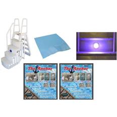 Pool Ladders Main Access Above Ground Pool Ladder Steps with Pad Plus 2 Weights Plus LED Lite
