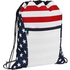 Liberty Bags OAD5050 OAD Americana Drawstring Bag in Red/White/Blue Polyester
