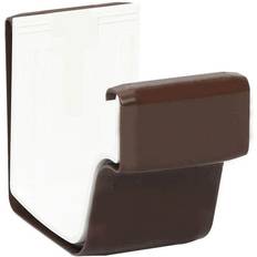 Brown, White 5 In. Traditional K-Style Vinyl Gutter Connector