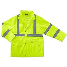 L Work Jackets Ergodyne GloWear Unisex Type R Class Hi-Vis Breathable Rain Jacket
