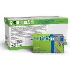 Ammex GLOVEWORKS HD Green Nitrile Disposable Gloves Mil 1000/Case
