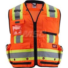 Milwaukee class surveyor's high visibility orange safety vest