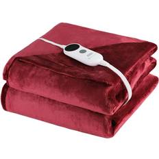 Heating Products Electric Heated Blanket Throw Red