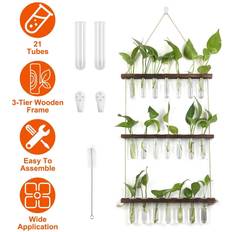 IMounTEK Pots, Plants & Cultivation iMounTEK 3 tier wall hanging planter glass hydroponic vase plant flower