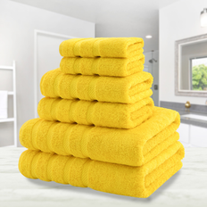 Bath Towels American Soft Linen 6 Bath Towel Gray, Black, Yellow, Brown, Blue