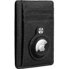 Apple airtag SaharaCase Slim Genuine Leather Wallet for Apple AirTag Black AT00034