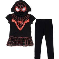 Marvel spider-man miles morales toddler girls cosplay graphic t-shirt dress a