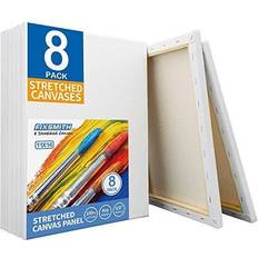 Fixsmith stretched white blank canvas 11x14 inch, 11"x14"