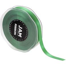 Jam Paper Double Faced Satin Ribbon 3/8 Inch Wide x 25 Yards Emerald Green Sold Individually