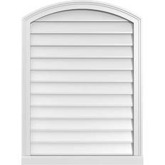 Screenings Ekena Millwork 28 Arch Top Surface Mount PVC Gable Vent: Functional Brickmould