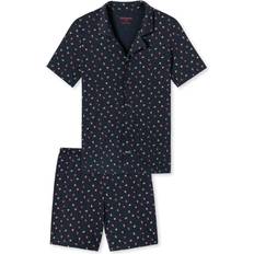 Schiesser Jungen Pyjama Kurz Pyjamaset, dunkelblau