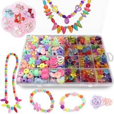 Polymer Clay Bead Set Jewellery Making Kit for Kids Adults Smiley, Letter  Beads Bracelet Charms Crafting Supplies Preppy MAY BELLS 