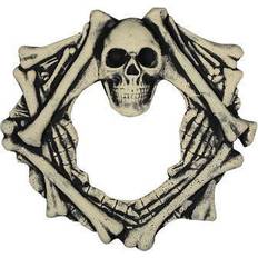Halloween Accessories Northlight Skull Head and Bones Halloween Wreath Unlit