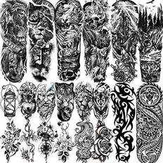 Stickers Vantaty 20 sheets extra large full arm temporary tattoos for men adults, tige