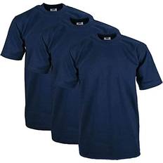Pro Club Men's Heavyweight Short Sleeve Crew Neck T-shirt 3-pack - Navy