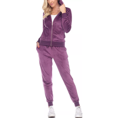 Sportswear Garment Jumpsuits & Overalls White Mark Women's Velour Tracksuit Set - Purple
