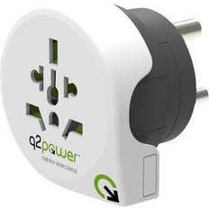 Grün Adapter Q2 Power, Reiseadapter, Welt Adapter India