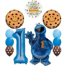 Set of 2 Cookie Monster 35'' & Elmo 32'' Balloons W/ Free Shipping Birthday  Party Decorations Sesame Street 