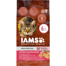 IAMS Cats Pets IAMS Proactive Health High Protein Chicken & Salmon Recipe Adult Premium Dry Cat Food 6lbs