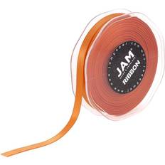 Satin Band Jam Paper Double Faced Satin Ribbon 3/8 Inch Wide x 25 Yards Orange Sold Individually