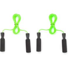 Mind Reader Training Equipment Mind Reader Adjustable Skipping Jump Ropes, 9' Green, Pack Of 2 Jump Ropes