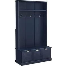 Blue Cabinets Crosley Furniture Ellison Collection CF6024-NV Hall Tree Storage Cabinet