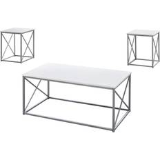 White Coffee Tables Monarch Specialties Metal-Base Coffee Table