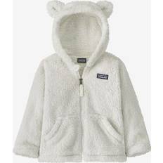 Beige Tops Children's Clothing Patagonia Baby Furry Friends Hoody-Birch White (PAT01G2)