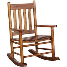 Coaster Furnishings Slat Back Golden Brown Youth Rocking Chair