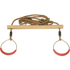 Metall Lekeplass Nordic Play Wooden Trapeze Swing with Rings