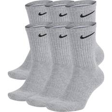 Nike Everyday Cushioned Training Crew Socks 6-pack - Dark Grey Heather/Black