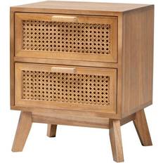 Natural Bedside Tables Baxton Studio Mid-Century