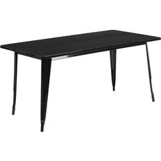 Black Dining Tables Flash Furniture ET-CT005-BK-GG 63" Cafe Dining Table