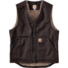 Outerwear on sale Carhartt Relaxed Fit Washed Duck Sherpa-Lined Vest - Dark Brown